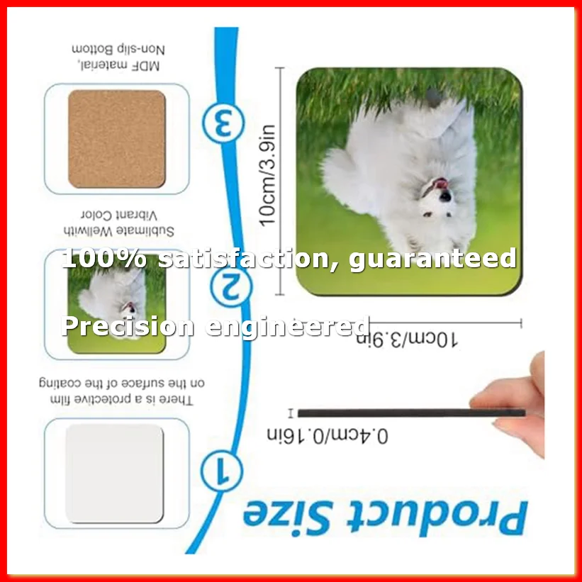 Coaster Sublimation Blank - 24 PCS Sublimation Coasters Blank MDF