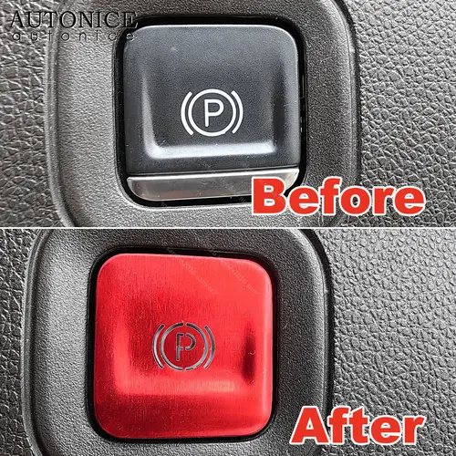 Imagen 2 del producto Anillo de botón de freno de estacionamiento electrónico, ajuste para Chevy Silverado 1500/GMC Sierra 1500 2500 3500 HD Tahoe/Suburban/YUKON HUMMER