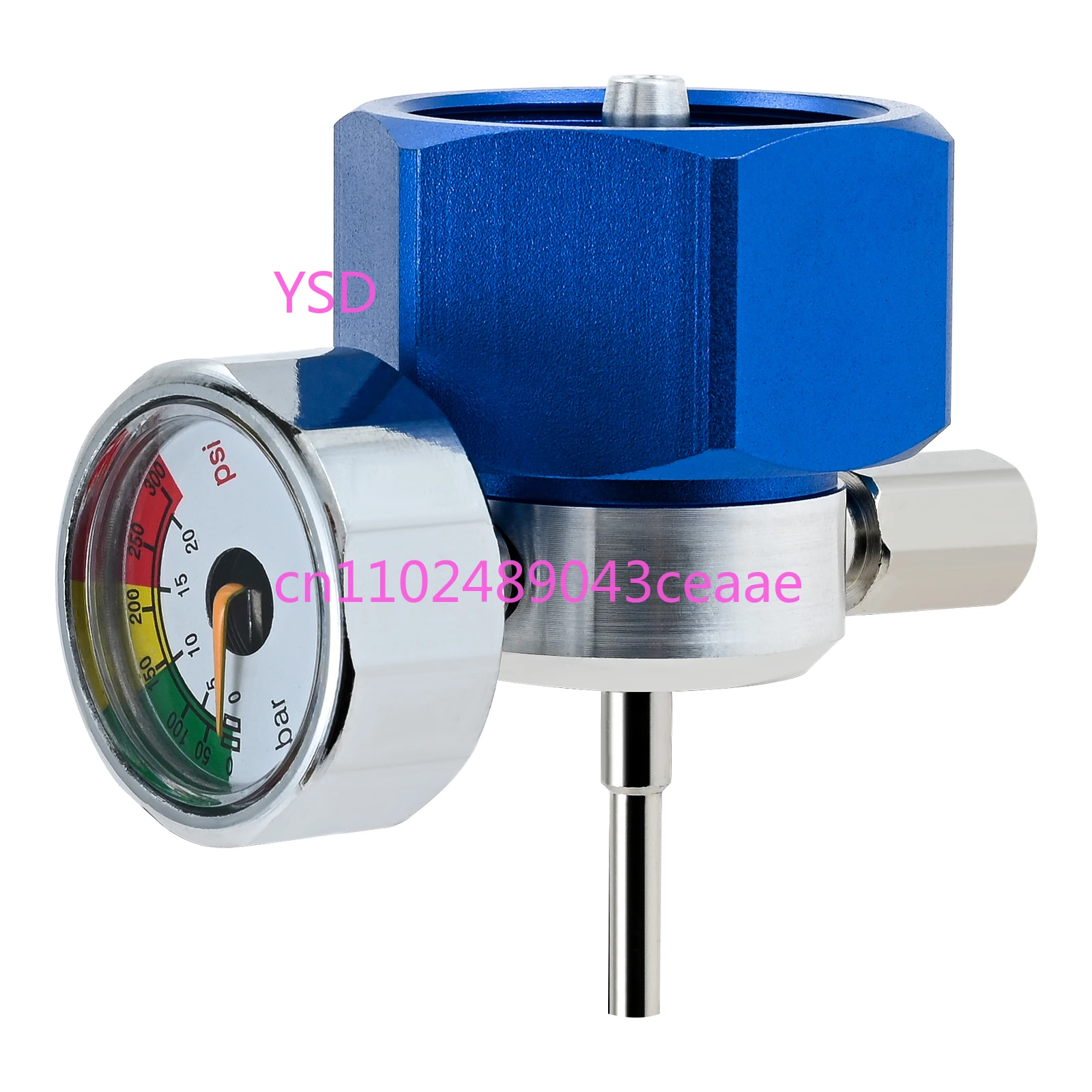 

Aluminum Propane Filling Adapter for Green Gas with Pressure Gauges and Thimble Protective Cover Use with Propane Camping Tank