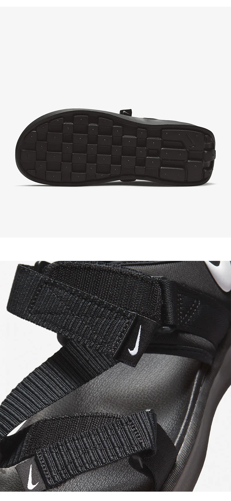 Nike Original Sommer Neue Unisex Atmungsaktive Klettverschluss Strandsandalen DJ6605-001 – Detail 4