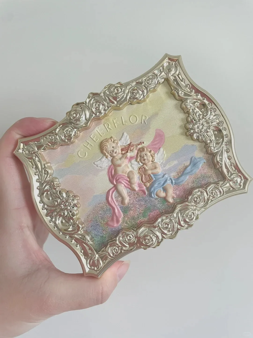 Cheerflor Little Angel Eyeshadow Palette 6 colori in rilievo opaco perla glitter ombretto retrò cosmetici per il trucco quotidiano