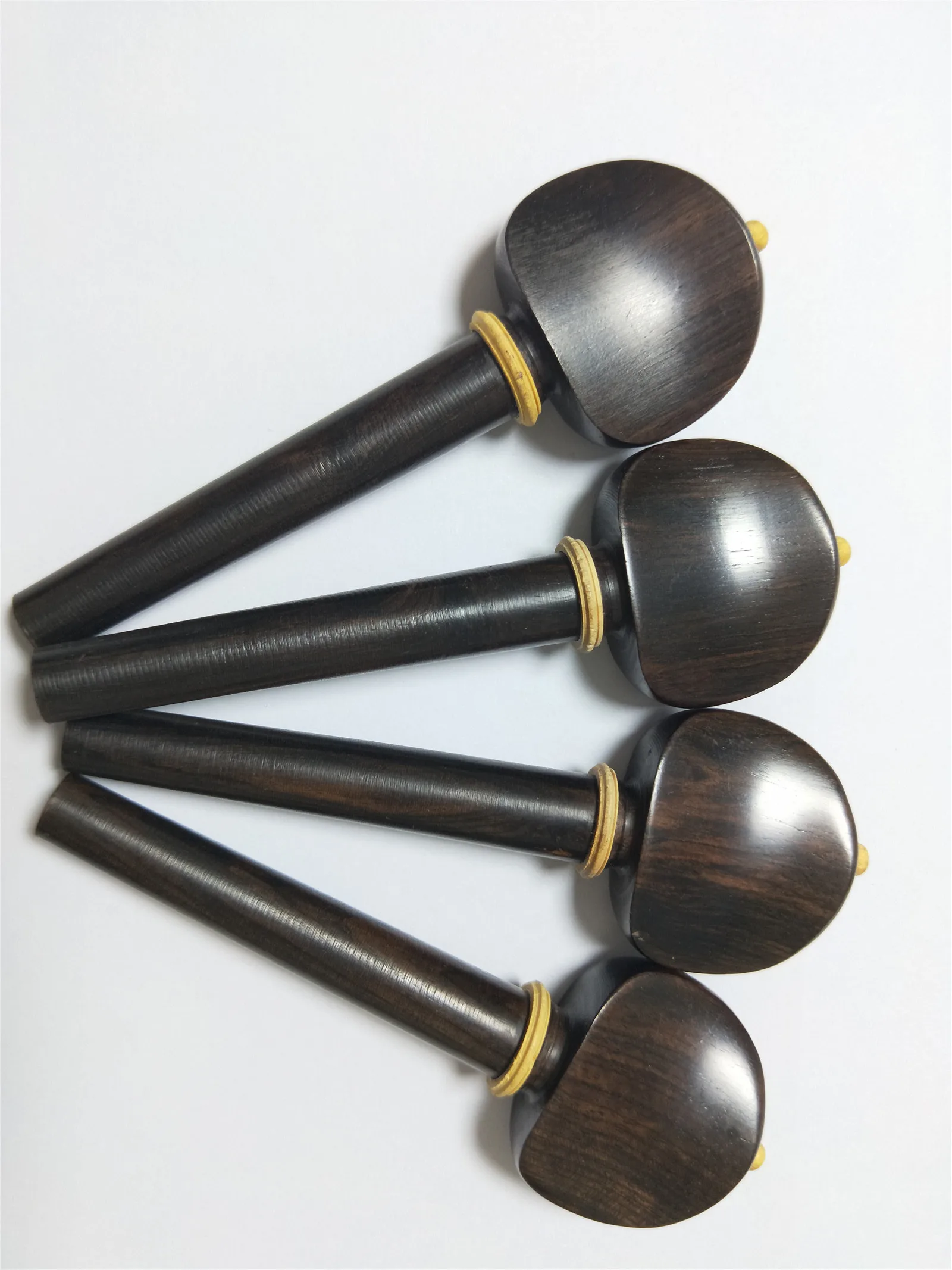 4 PCs Cello Turning Pegs 4/4 with Boxwood Collar Ebony Natural Color or Rosewood