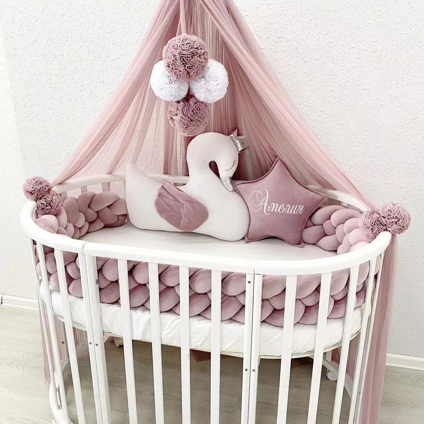 Material Pack Twist Baby Crib Enclosure Class A Newborn Child Crash Fence Soft Bag Cushion Bed Cushion Bed Backrest Send video