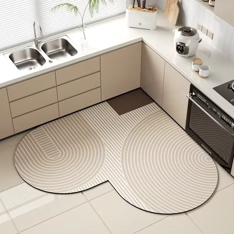 

Kitchen Floor Carpet Anti-fouling Oil-proof Balcony Rug Home Scratch-resistant Wear-Resistant PVC Leather Washable Floor Mat 러그