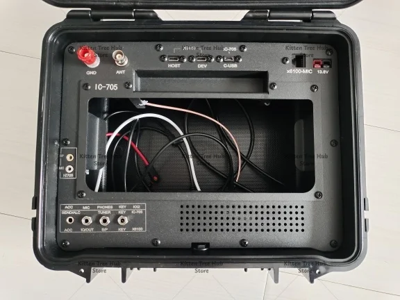 IC-705 radio box, outdoor survival, shortwave disaster emergency communication, waterproof box + metal panel in stock.