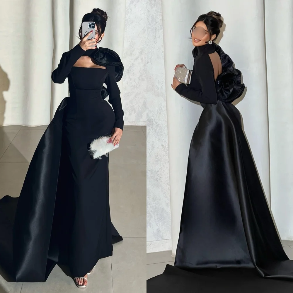 ชุดเดรสยาวแบบสั่งตัด แฟชั่นเซ็กซี่ ผ้าเจอร์ซีย์ แต่งระบายจีบ ทรงตรง ไร้สาย สำหรับโอกาสพิเศษ มีไซส์คนดังให้เลือก