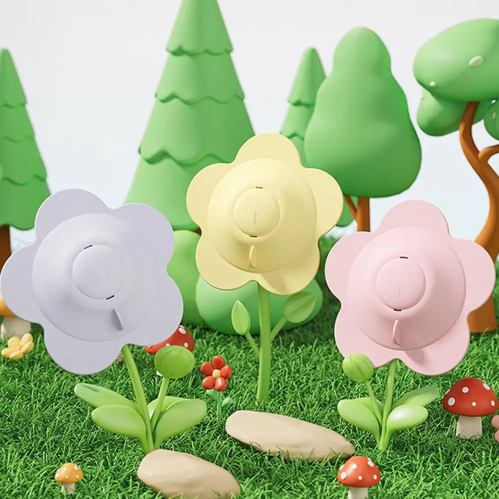 Press-to-Seal Silicone Sink Stopper Reusable Odor Blocking Drain Plug Flexible Structure Flower Shaped Sink Drain Cover