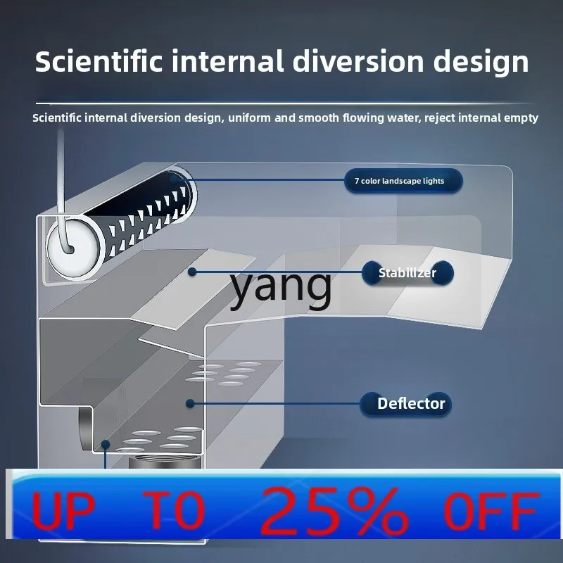 

CX stainless steel fish pond waterfall outlet thickened water curtain wall flow tank