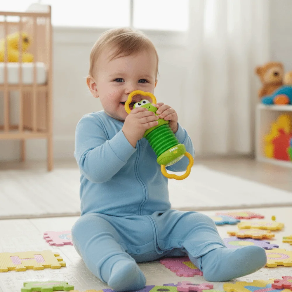 Educational Cartoon Frog Accordion Mini Music Learning Early Educational Cute Handheld Sensory For Toddlers