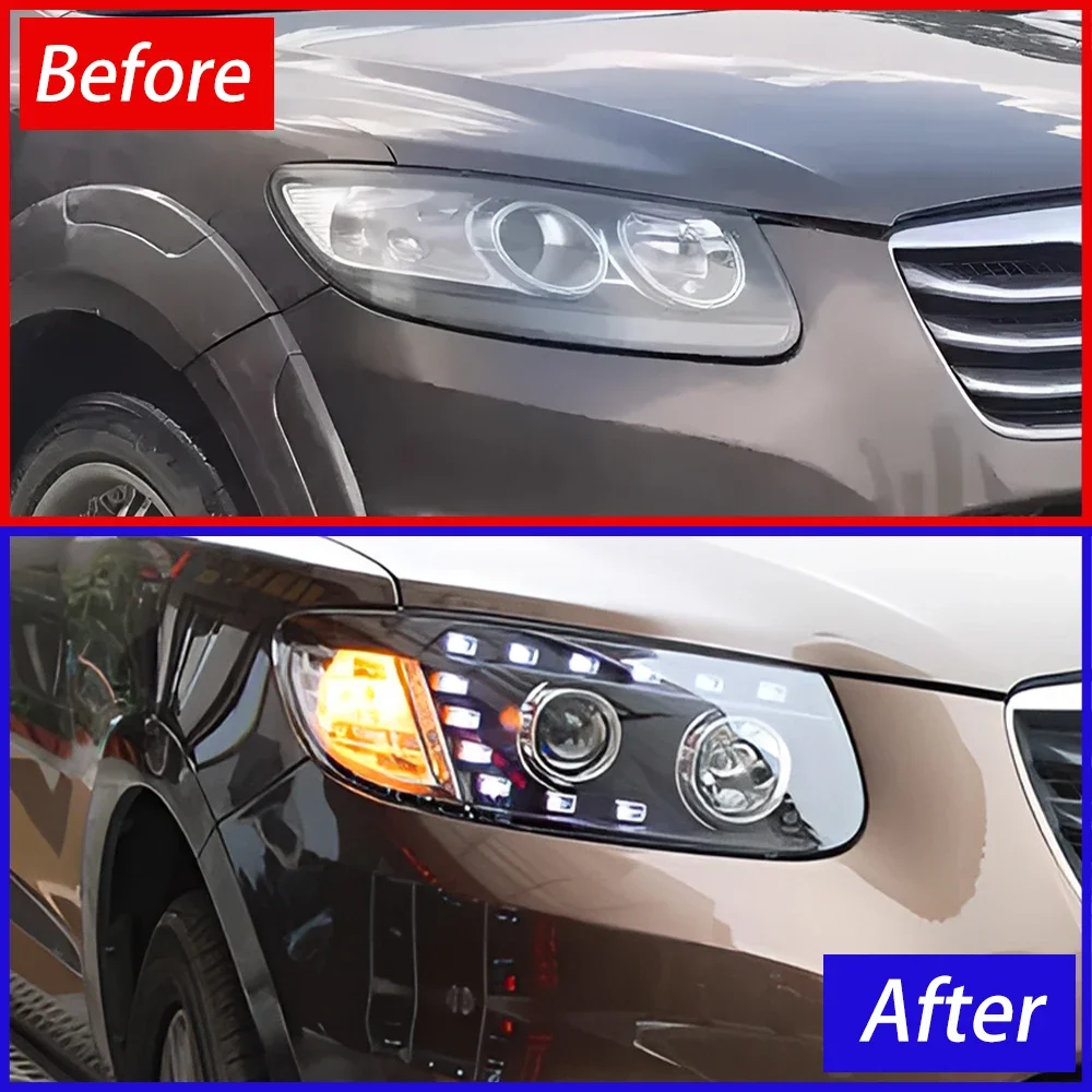 Car Front Lamps for Hyundai Santa FE Ix45 2006-2013 LED Auto Headlights Assembly Upgrade High Quality Projector Lens Accessories