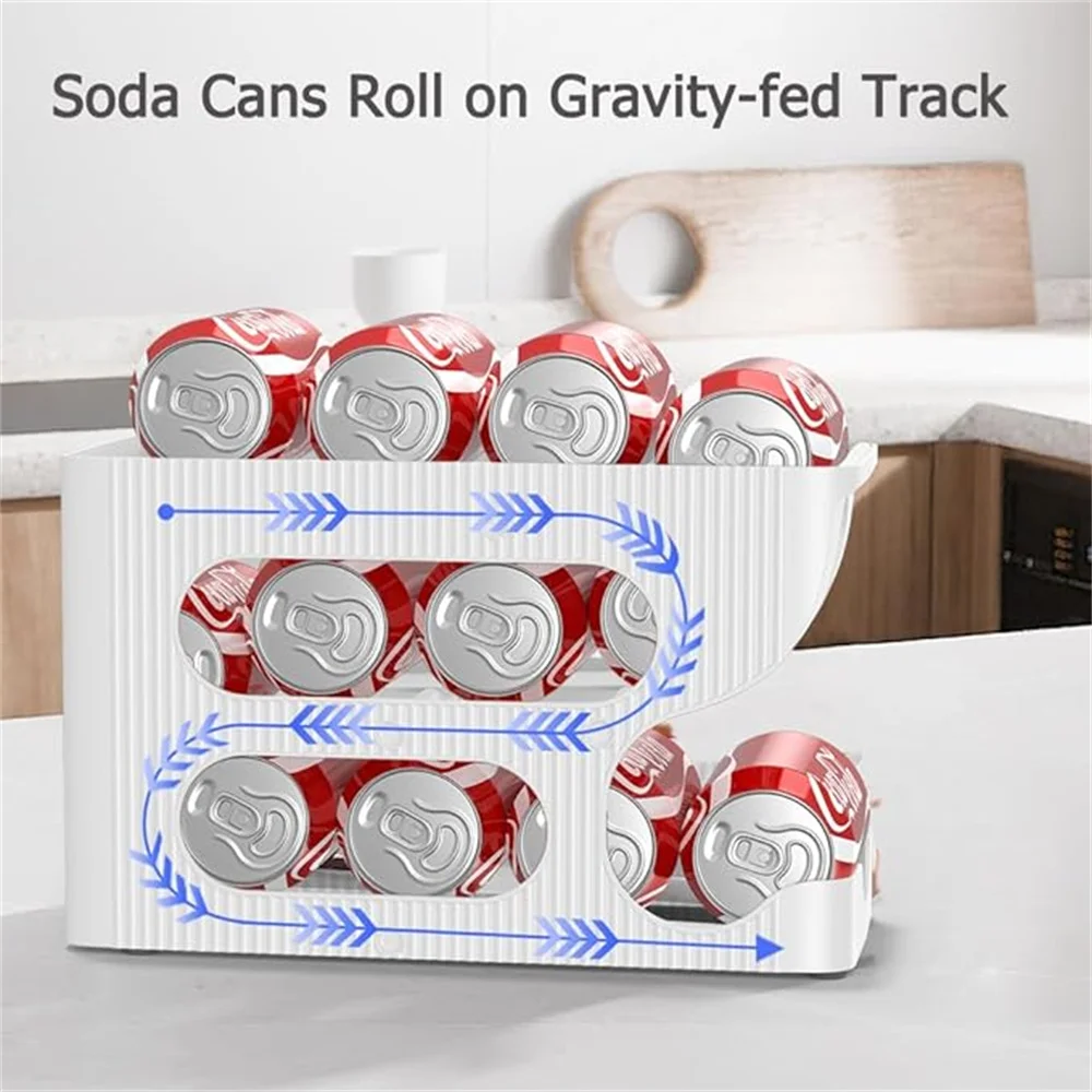 Soda Can Organizer Box for Pantry/Fridge, Automatic Rolling Popular Can Dispenser/Storage/Shelf/Container, Suitable for Fridge o
