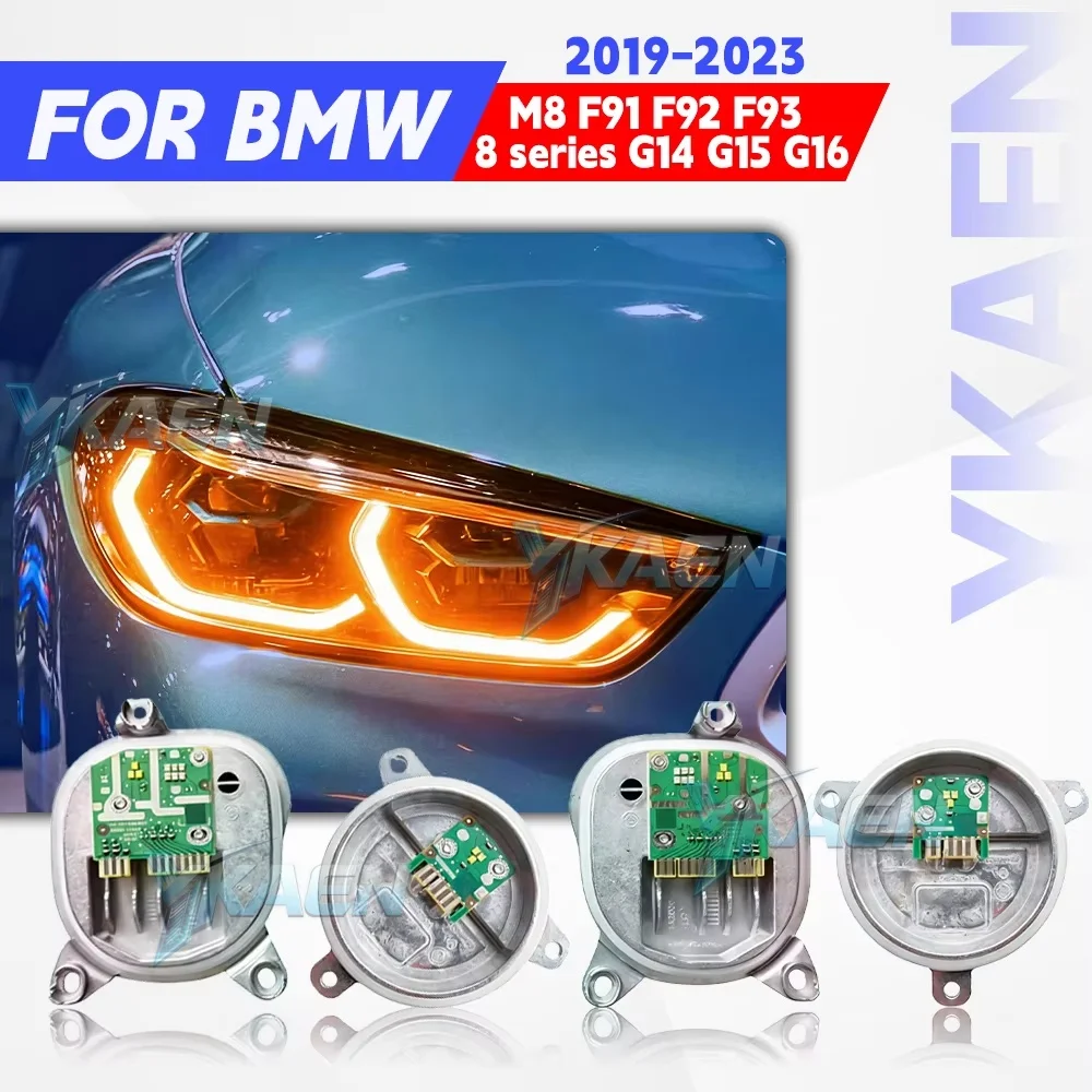 Yellow LED Angel Eye DRL Module For 19-22 BMW 8 Series M8 G14 G15 F92 F93 G16 840i Daytime Running Lights Blue Red 63118496134