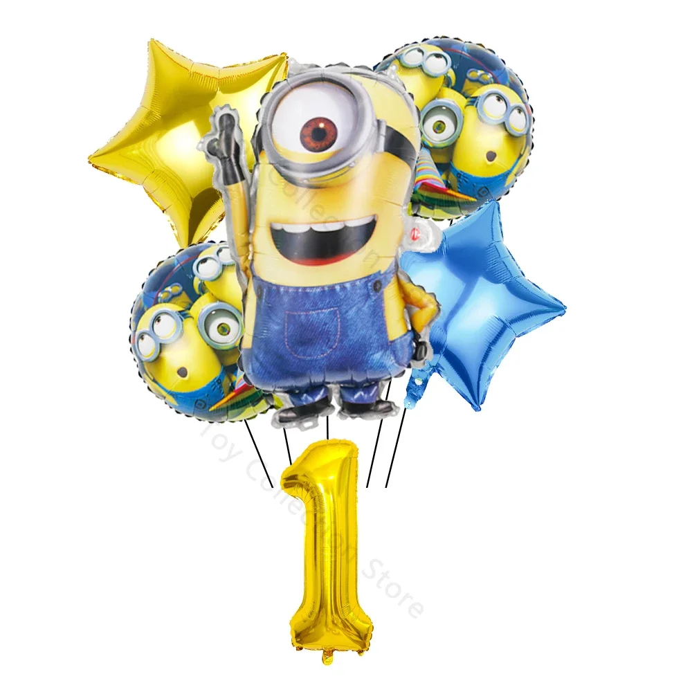 

Minionsed Cartoon Foil Balloon Set Globo Boy Girl's Birthday Party Supplies Baby Shower Party Decorations Kid Toys 18in Air Ball