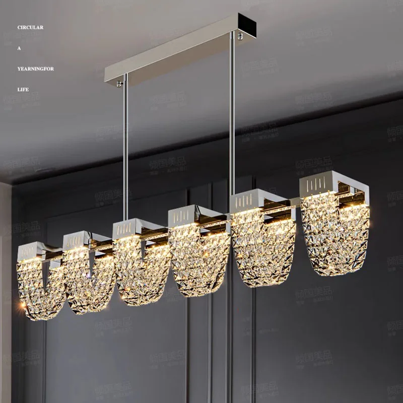 Imagem -03 - Decoração para Casaluzes Pendentes Lustre de Cristal Luxuoso para Sala de Estar Luminária Pendente para Quarto Luz de Teto Iluminação Interna