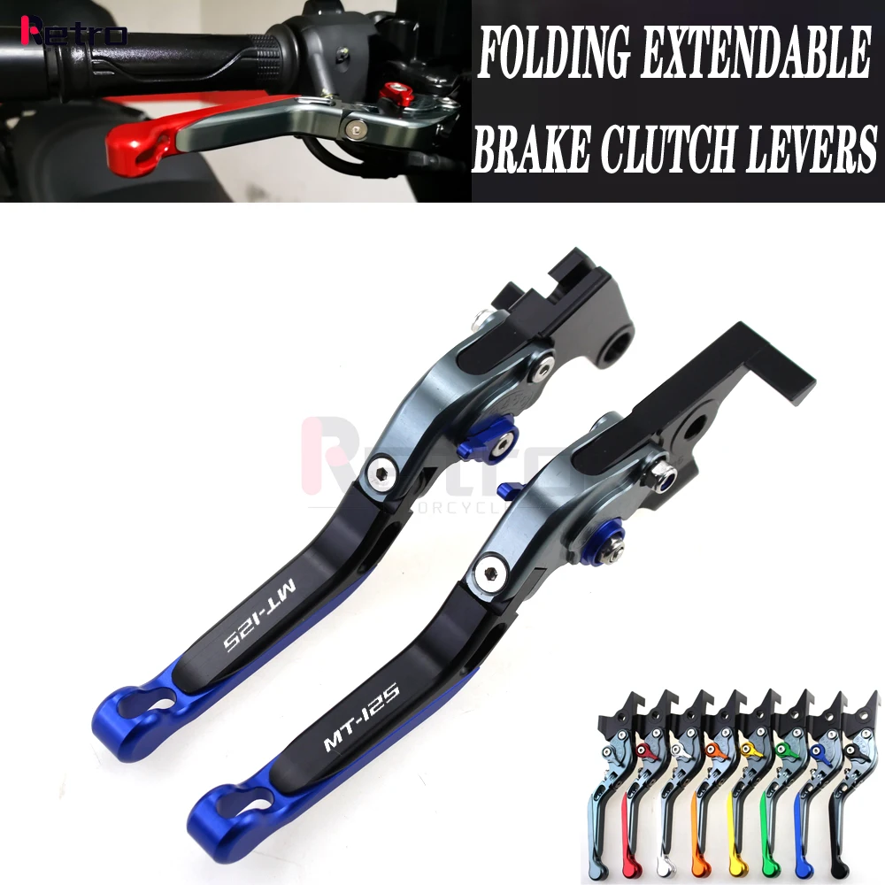 For YAMAHA MT125 MT-125 2014-2019 2015 2016 2017 2018 Motorcycle Folding Extendable Front Rear Brake Levers