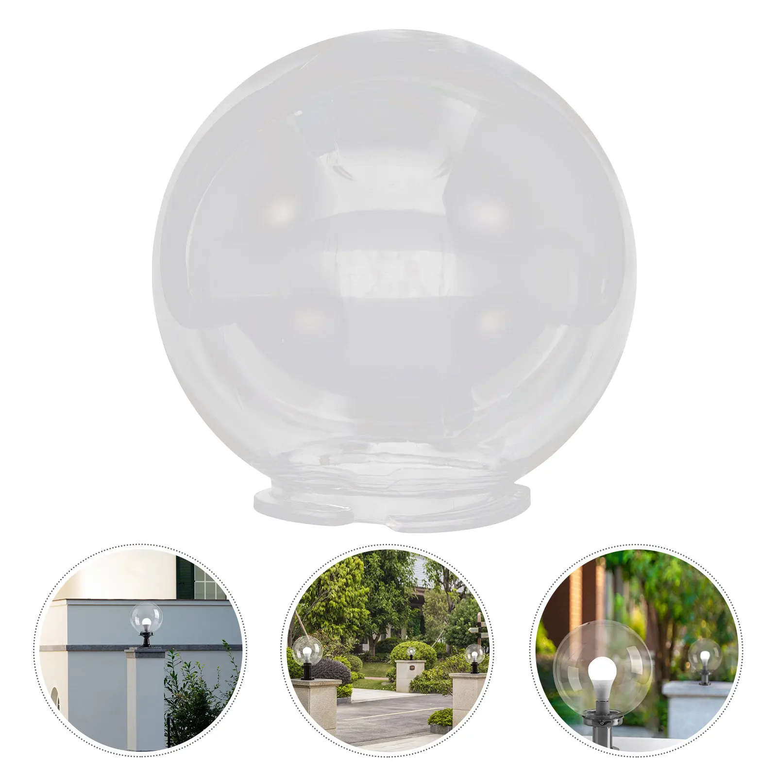 Round Lampshade Outdoor Dustproof Decorative Light Cover Waterproof Lamp Shade Garden Light Protector Road Street Lamp Cover