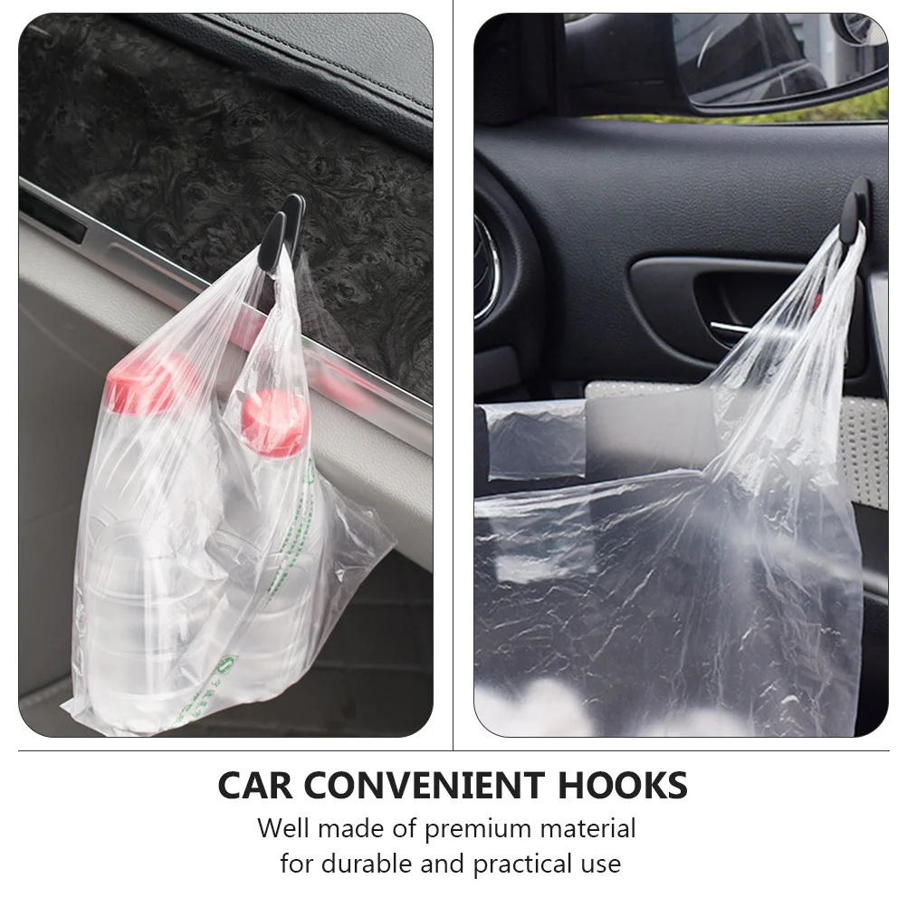 

8pcs Car Convenient Hooks Self-Adhesive Storage Hangers For Headset Keys Data Cable Work Permit Practical Vehicle Organizer