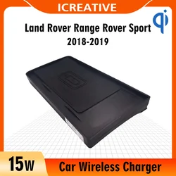 15W QI Wireless Charger For 2018 2019 2020 Land Rover Range Rover Sport Fast Charging Plate Phone Holder Accessories