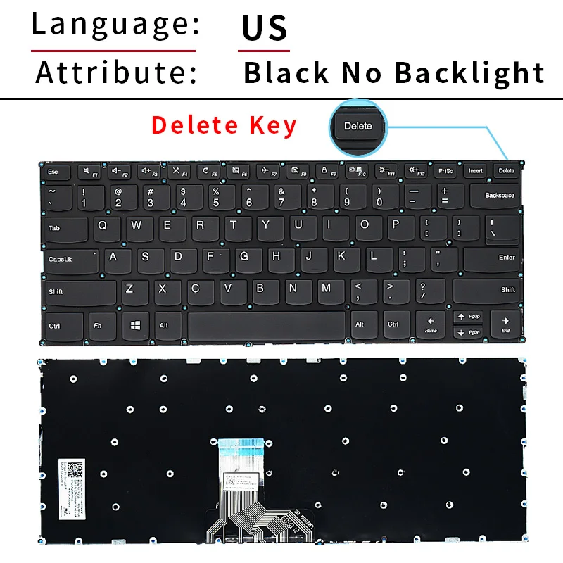 Teclado de ordenador portátil con retroiluminación, para Lenovo Ideapad 7000-13, K42-80, K43-80, 320S/720S/V720S/V530S-13IKB, 720S-14IKB