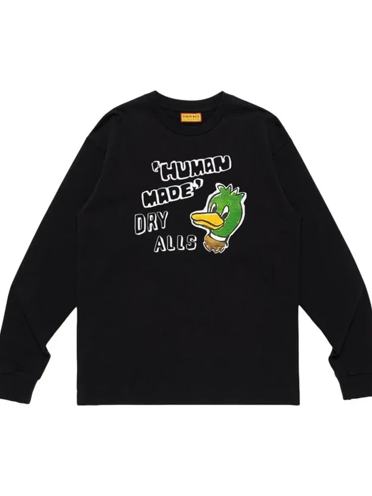 2026 New Human Made Duck Graphic L/S Tee Relaxed Fit Unisex Streetwear