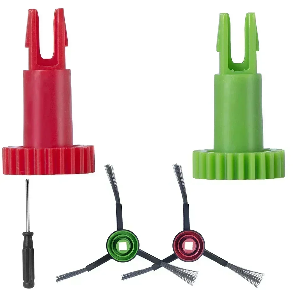 2 * hebilla de Motor de Cepillo Lateral + 2 * cepillos laterales + 1 * destornillador para ECOVACS para DEEBOT para OZMO 950/ 92