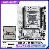 New X99 U9 MACHINIST X99 Motherboard Set Kit Optional LGA2011-3 Xeon E5 2630 V4 CPU Support TPM2.0 DDR4 Memory NVME M.2 usb3.0