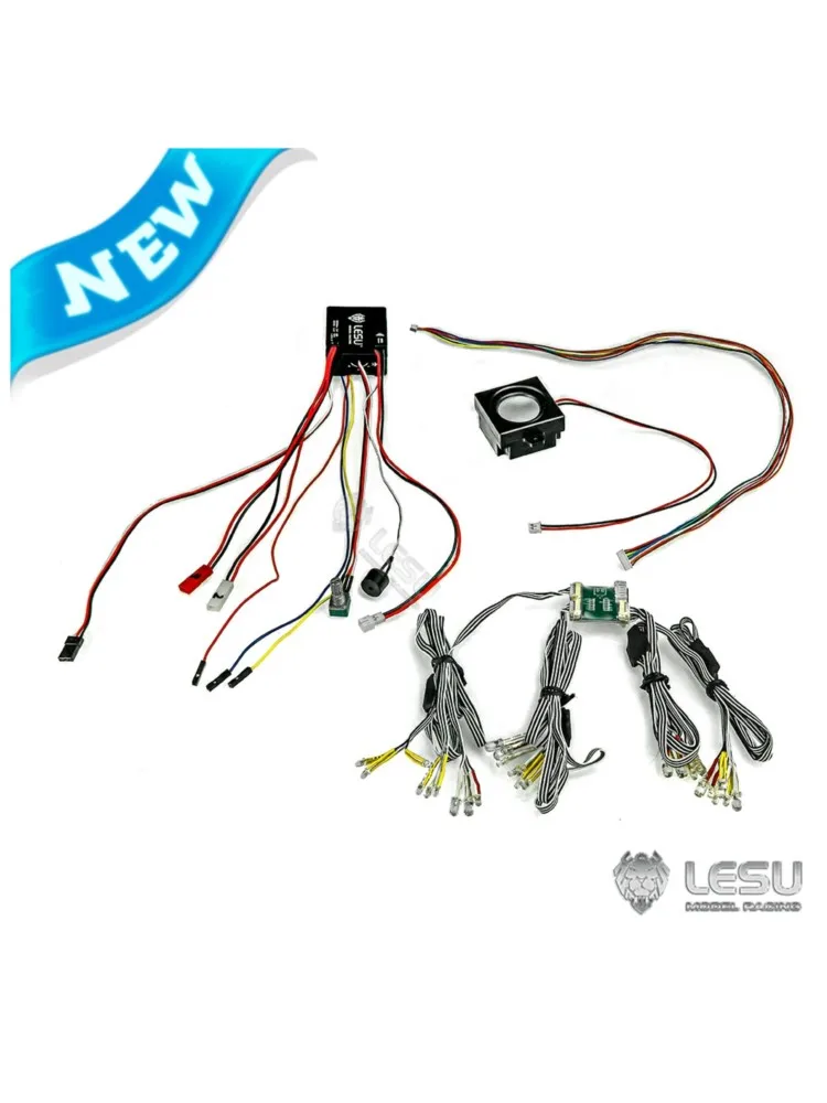 VERKOOP LESU RC Onderdelen Licht Geluidssysteem Set LED Groep voor 1/14 RC Dump Truck Auto Bouwvoertuigen Accessoires TH23021 - afbeelding 2