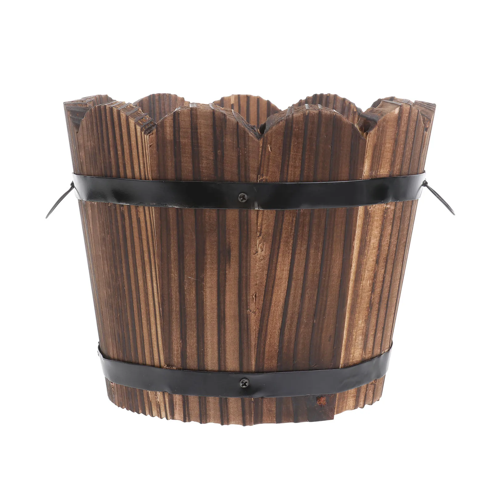 

Solid Wood Succulent Flower Pot Decorative Plant Pots Garden Decoration Planter Desktop Rack Creative Barrel Outdoor