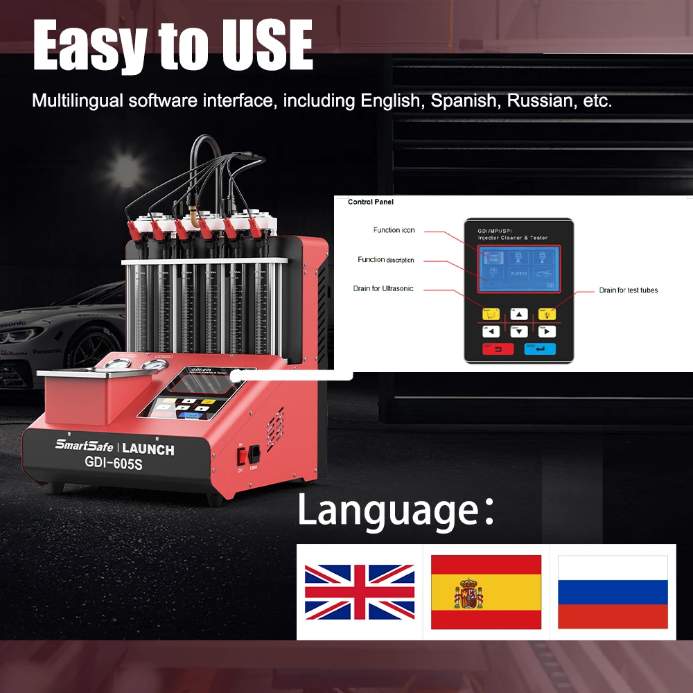 

Professional GDI Injector Cleaning Machine CNC 605A - New Condition Automotive Maintenance Tool