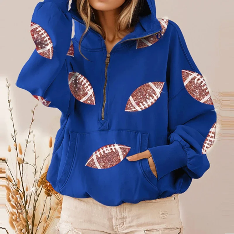 2023 Y2k Hoodies Autumn Top Spring Hooded Zipper Long Sleeve Hooded Women Pullovers Sequin Sweatshirts Pockets Streetwear