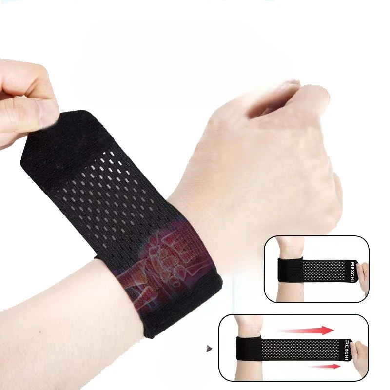 1pc Sports Wristband Breathable Pressure Band Wrist Brace Ball Sweat Absorption Thin Elastic Work Adjustable Housework Accessory