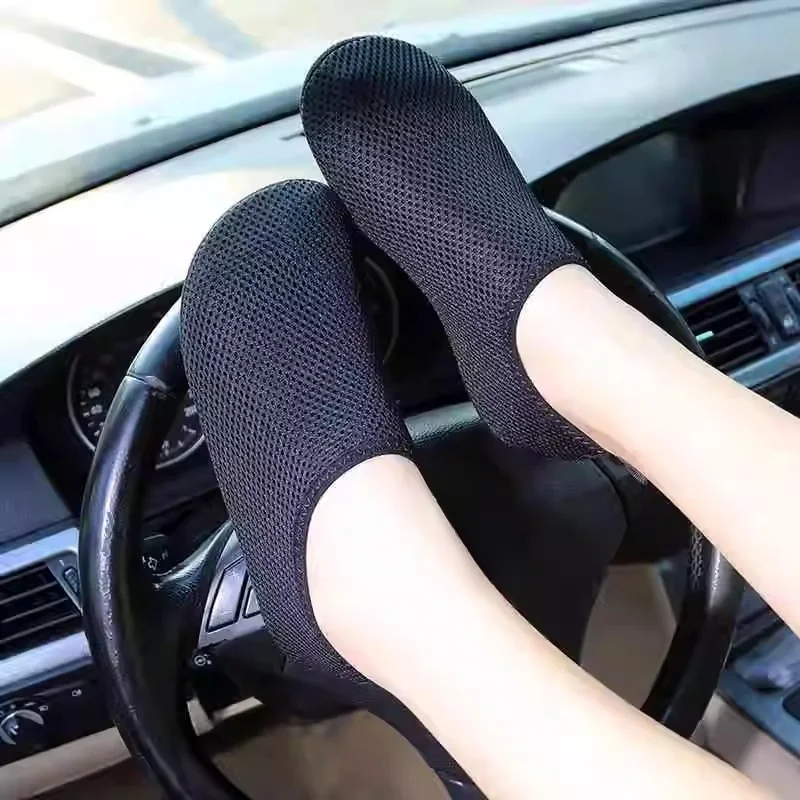 

Men's Driving Shoes Slip-On Breathable Anti-Odor Soft Bottom Lightweight Mesh Lazy Shoes Women's Driving Shoes Fashionable Ca...