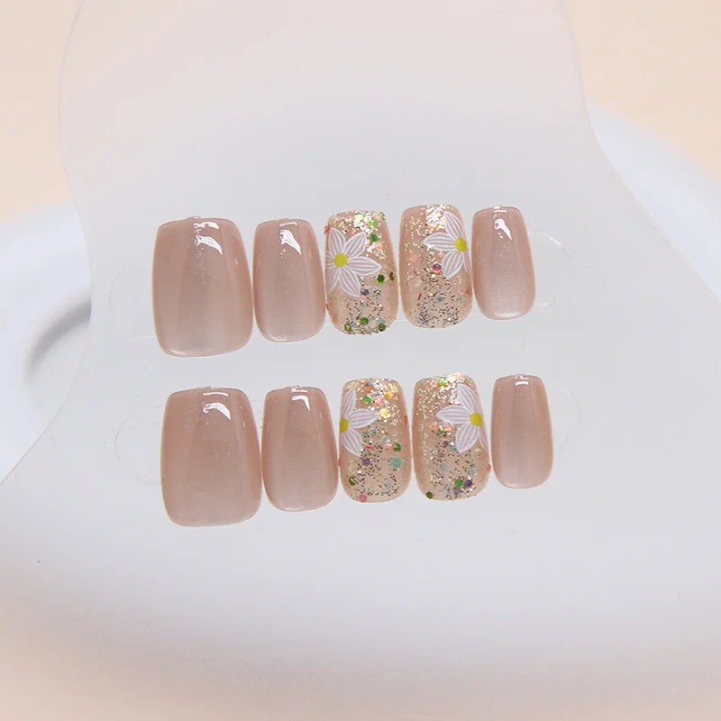 

24pcs Square Press on Nails Medium Short Fake Nails Ballet Cheap Nail Tips Reusable Artificial Nails for Sticking Wholesale 2025