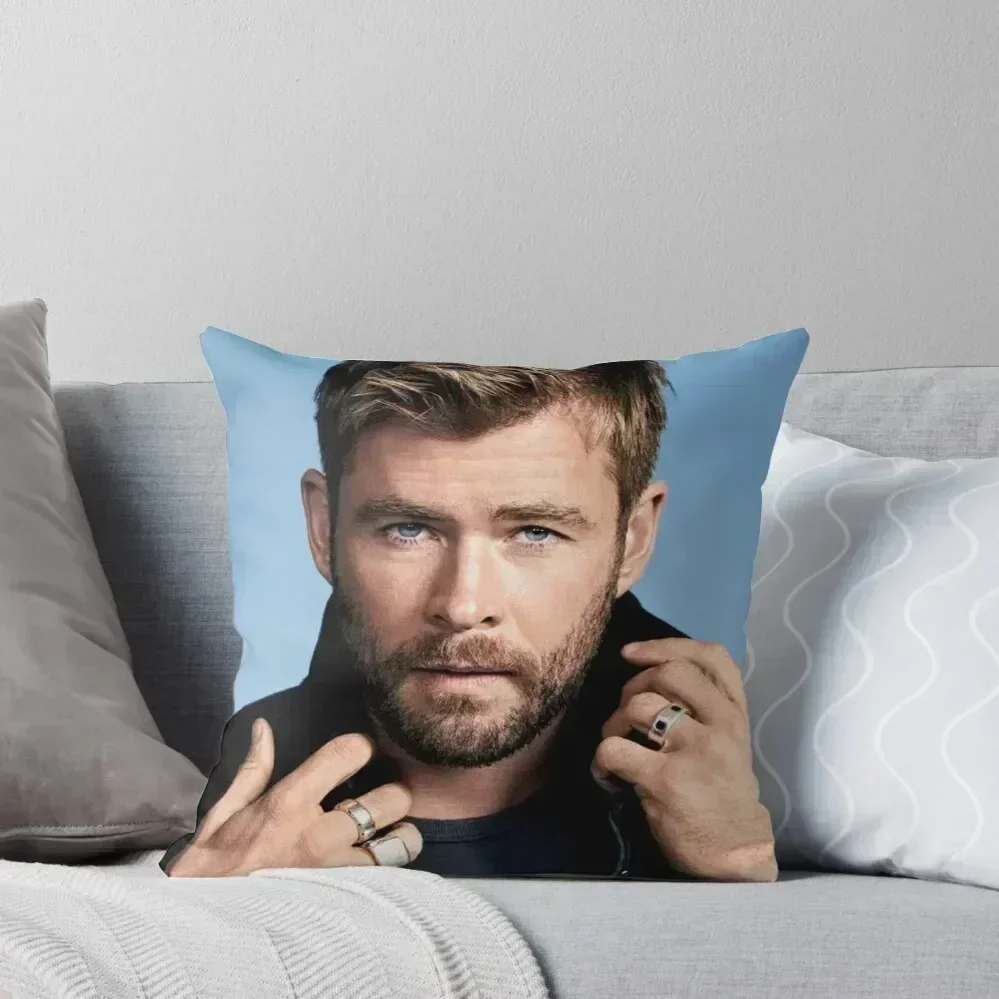 

chris hemsworth Throw Pillow Elastic Cover For Sofa autumn decoration Pillowcases For Pillows christmas supplies pillow