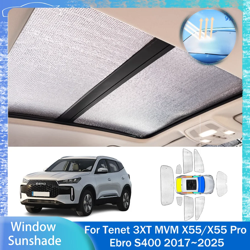 

For Tenet 3XT MVM X55/X55 Pro Ebro S400 2017~2025 2023 2024 Skylight Sunshade Windshield Sun Shade Protector Parasol Accessories
