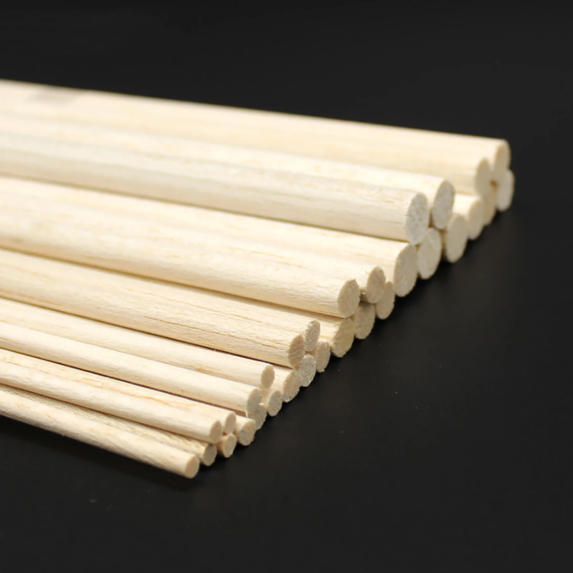 

5Pcs Round Wood Rod Diameter 4/5/6/8/10/12mm Solid Wood Strip Length 330mm DIY Model Material Accessories