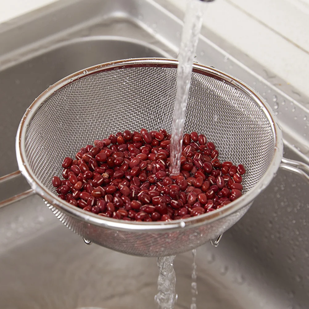 

Stainless Steel Filter Spoon Kitchen Colander Ergonomic Handle Fine Mesh Skimmer for Cooking Serving Filtering Oil Food Strainer