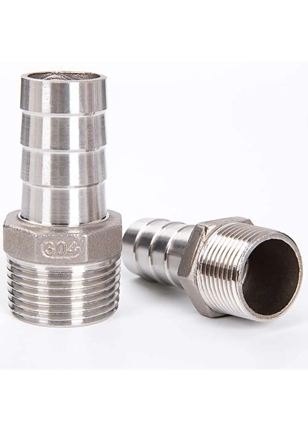 Raccord de tuyau à filetage mâle NPT, 1/4,3/8,1/2, raccord de connecteur de queue de tuyau barbelé OD, raccord de connecteur en acier inoxydable