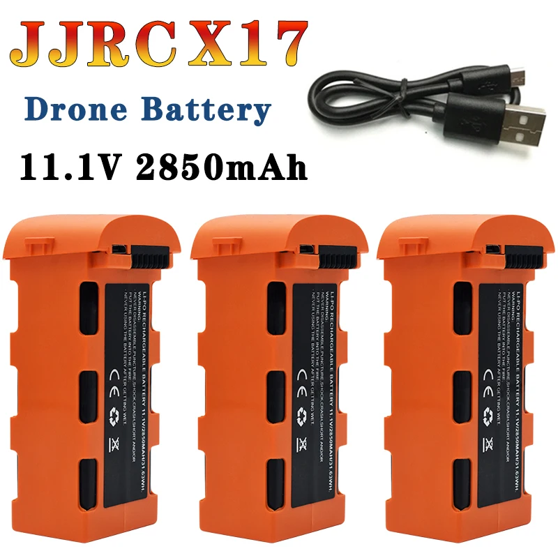 

For JJRC X17 RC Drone Battery 11.1V 2850mAh Used For 8811 8811Pro ICAT6 Drone JJRC X17 Quadcopter Battery Original Battery Parts