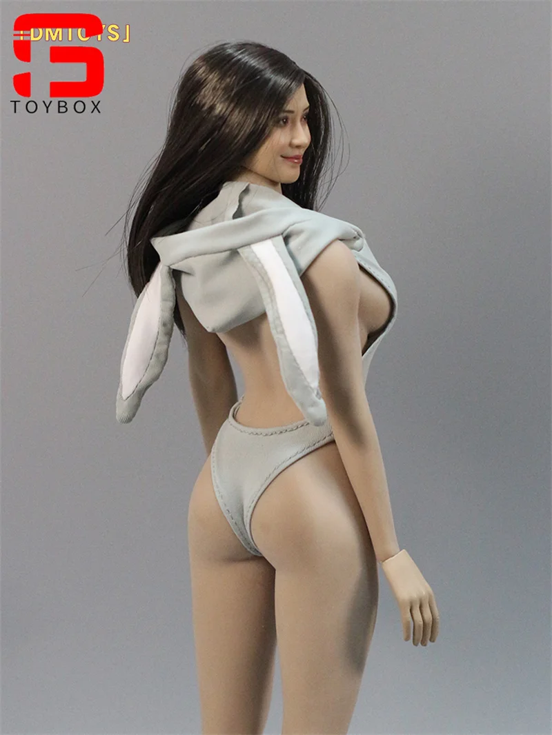 DMTOYS 1/6 Bilancia Femminile Cappello di Coniglio Tuta Backless Tuta Vestiti Modello Misura 12 ''Soldato Action Figure Corpo Bambole