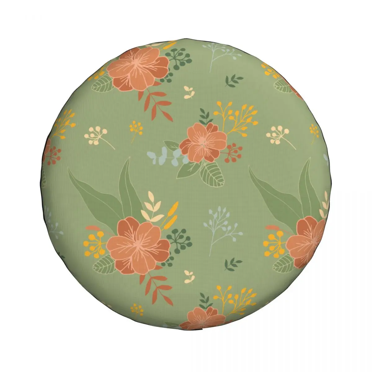 Vintage Floral Seamless Background Spare Tire Cover for Jeep Pajero SUV RV Car Wheel Protectors Accessories 14