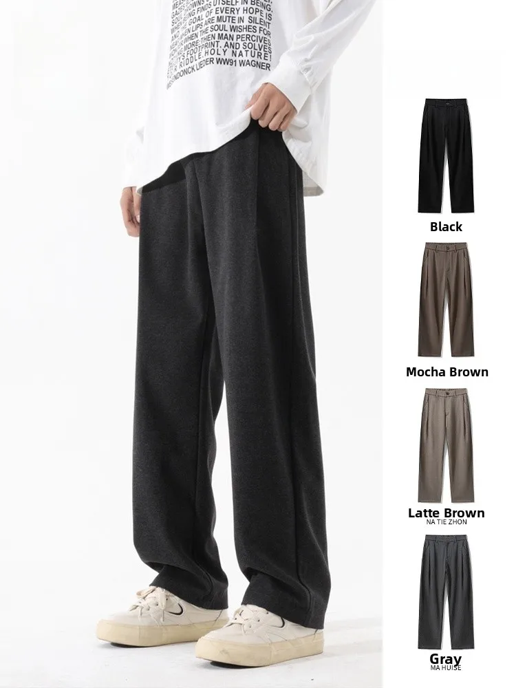 

Jeanswest American Retro Trend Casual Pants Men's Loose Black Straight Leg Sports Pants Spring New Style Youthful Vitality