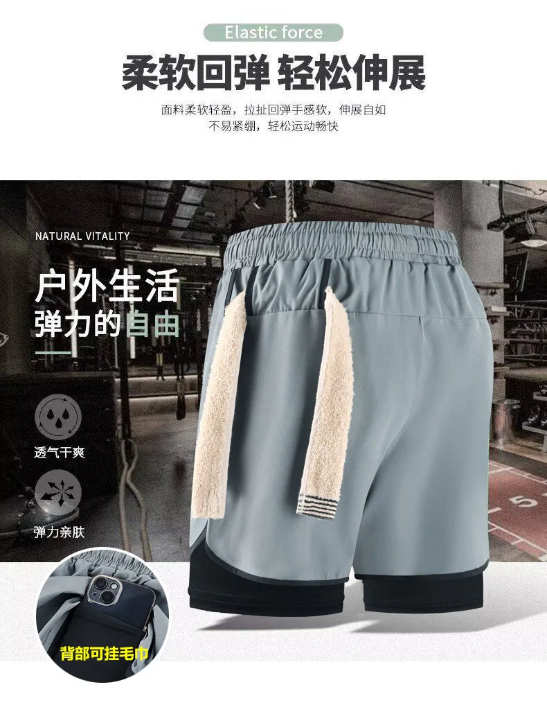 Men's Quick Dry Multi Color Fitness Sports Leisure Shorts Comfortable Breathable Thin Loose Outdoor Leisure Short Beibei Biao image 5