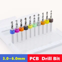 1pcs Carbide PCB Drill Bit 3.0-6.0mm 1/8(3.175mm) Shank Mini Drill Bit Set for PCB Circuit Board,Placstic Drilling