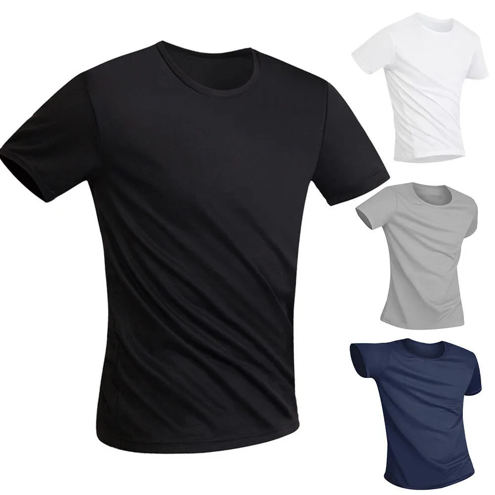 Short Sleeve Round Collar T Shirt Men's Outdoor Leisure Sports Shirt Breathable Anti-fouling Waterproof T Shirt Large Size