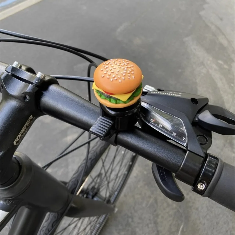 Hamburg Cartoon Bicycle Bell French Fries Sandwich Bicycle Horn Loud Cartoon Bike Scooter Bell Bicycle Safety