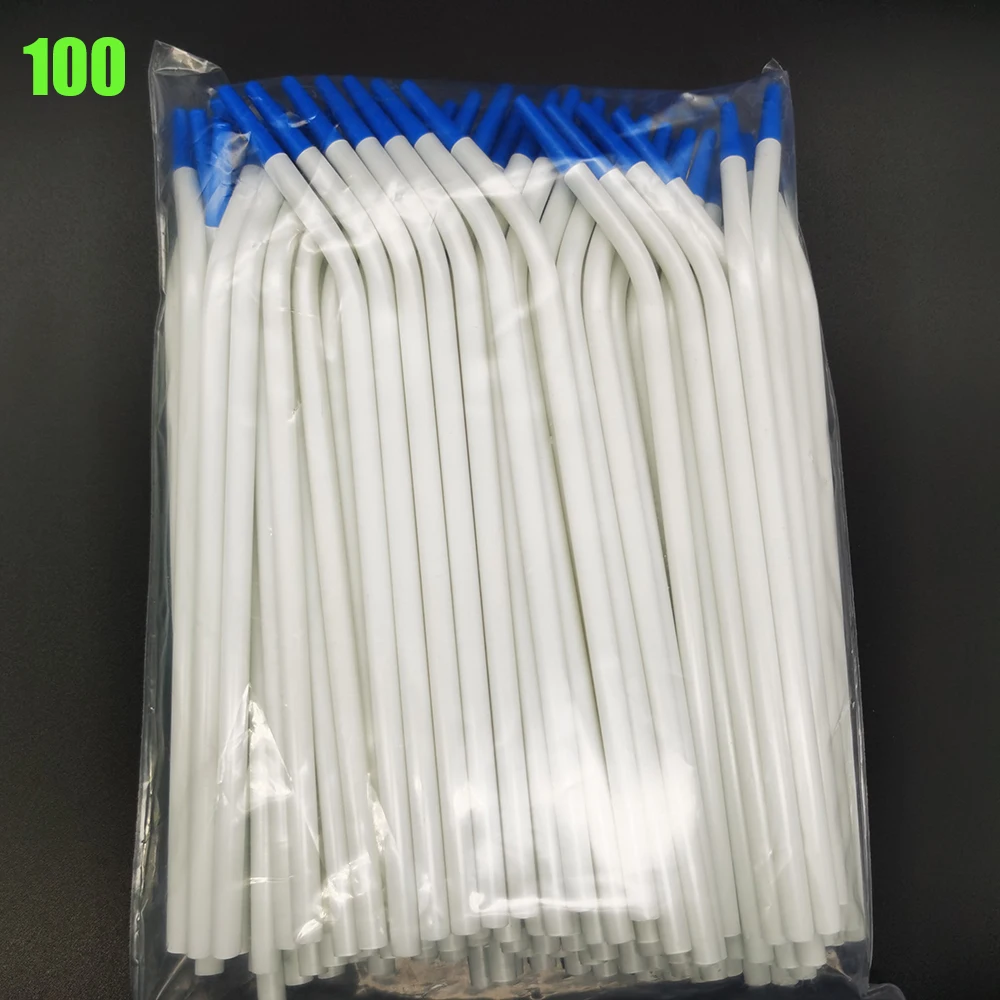 Dental Disposable Surgical Suction Tips Long Slim type 20pcs Suction Tube