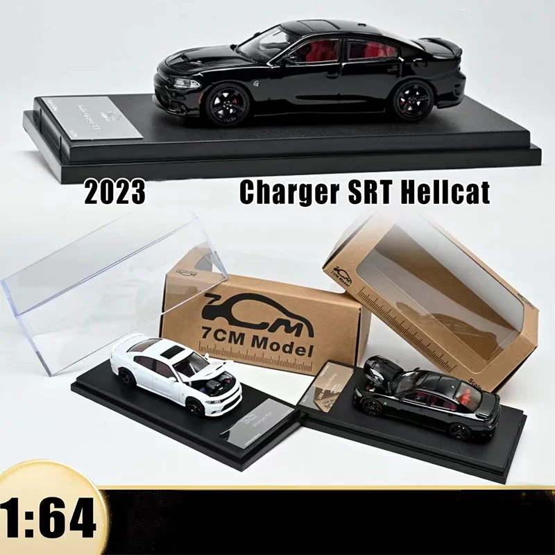 7CM Model Diecast 1:64 Scale Charger SRT Hellcat Alloy Car Model For Collection Display & Holiday Gifts Toys