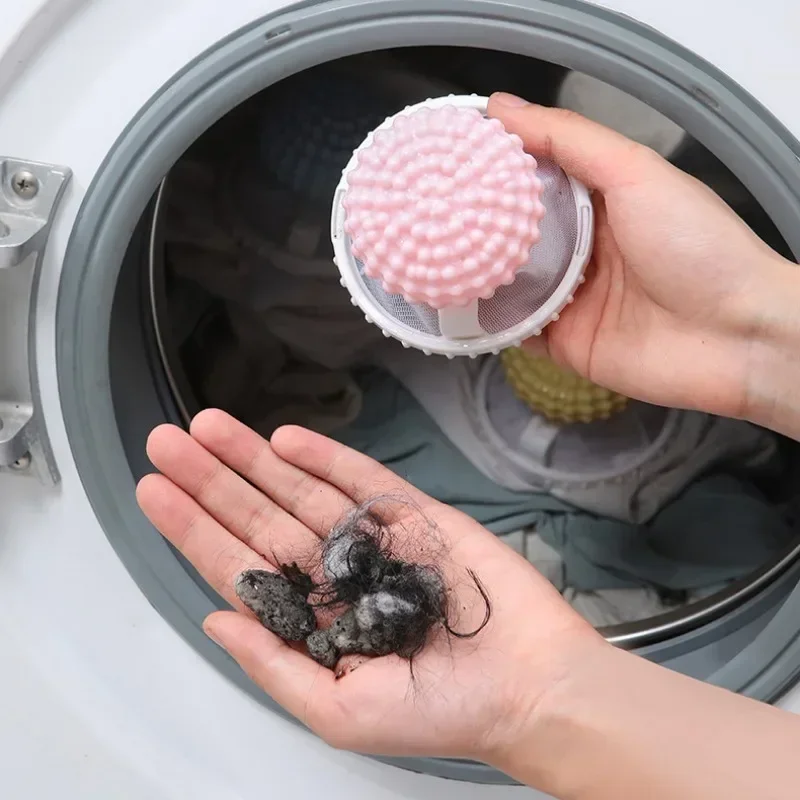 Depiladora de pelo para mascotas, bolsa de filtro de pelusa flotante, bola de lavandería reutilizable, herramientas de Limpieza del cabello para ropa, recogedor de pelo de gato