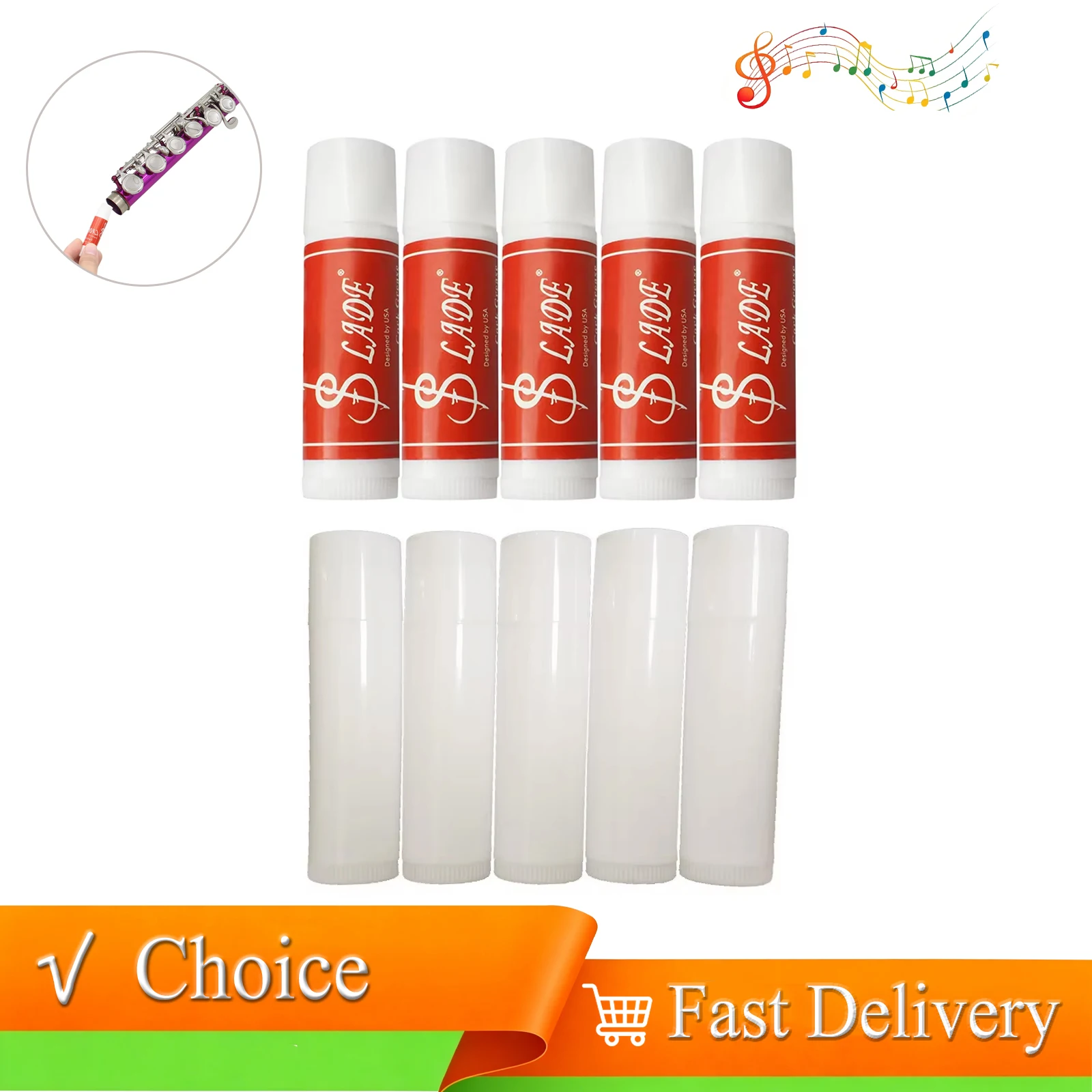 Woodwind Instruments Cork Grease Parts Tubes Cork Grease High Quality Instrument Lubricant for Flute Clarinet Saxophone Cleaning